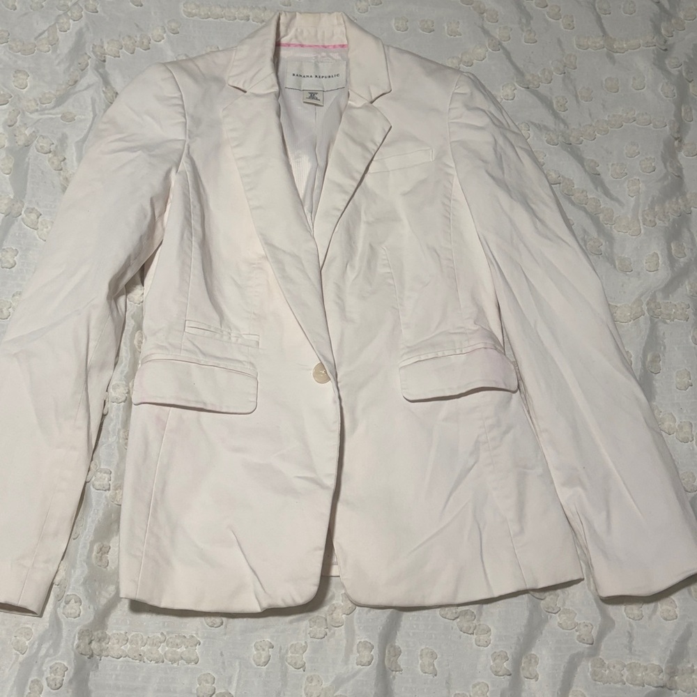 Banana republic white jacket size 0 Petite